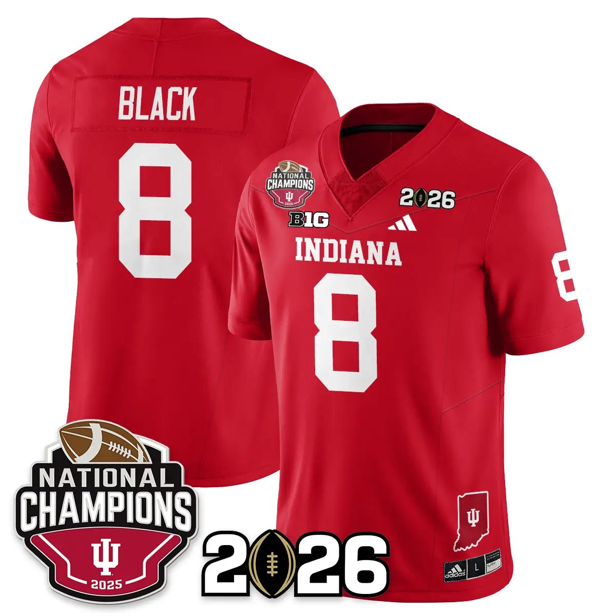 Indiana Hoosiers Vapor Limited Football Jersey V3 - 2025 National Champions by Bigdasport