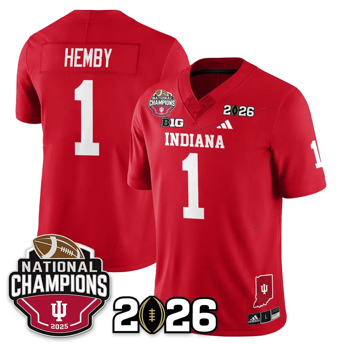Indiana Hoosiers Vapor Limited Football Jersey V3 - 2025 National Champions by Bigdasport