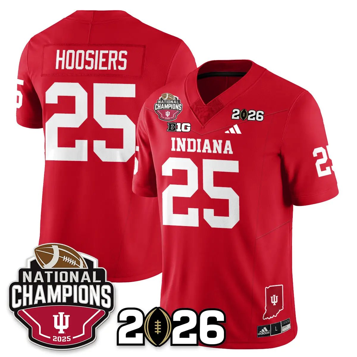 Indiana Hoosiers Vapor Limited Football Jersey V3 - 2025 National Champions by Bigdasport