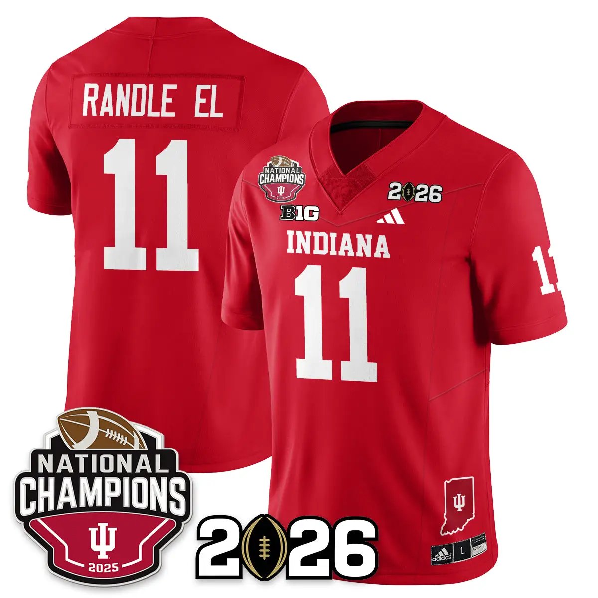 Indiana Hoosiers Vapor Limited Football Jersey V3 - 2025 National Champions by Bigdasport