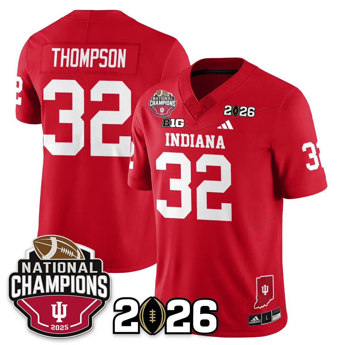 Indiana Hoosiers Vapor Limited Football Jersey V3 - 2025 National Champions by Bigdasport