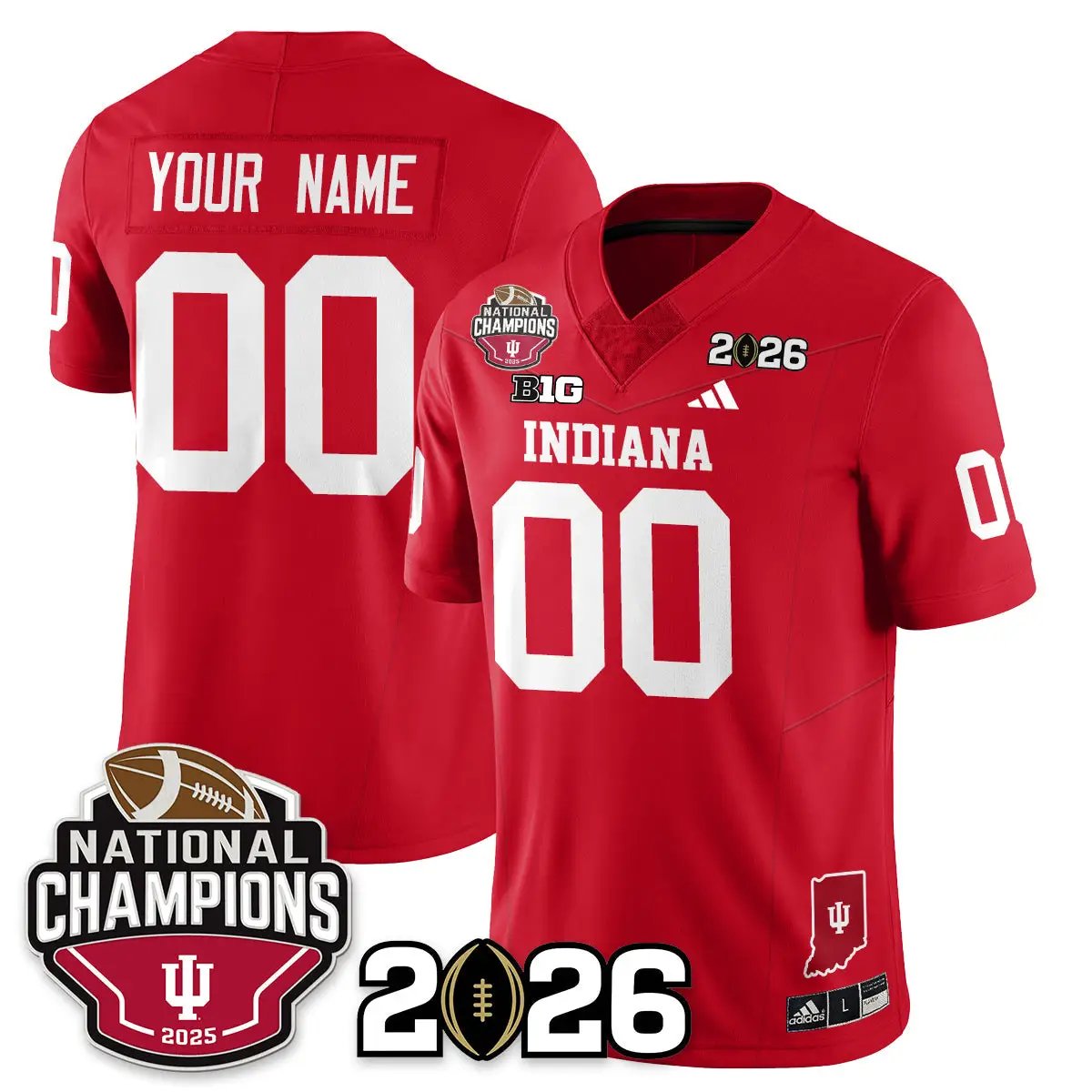 Custom Indiana Hoosiers Vapor Limited Football Jersey V3 - 2025 National Champions by Bigdasport