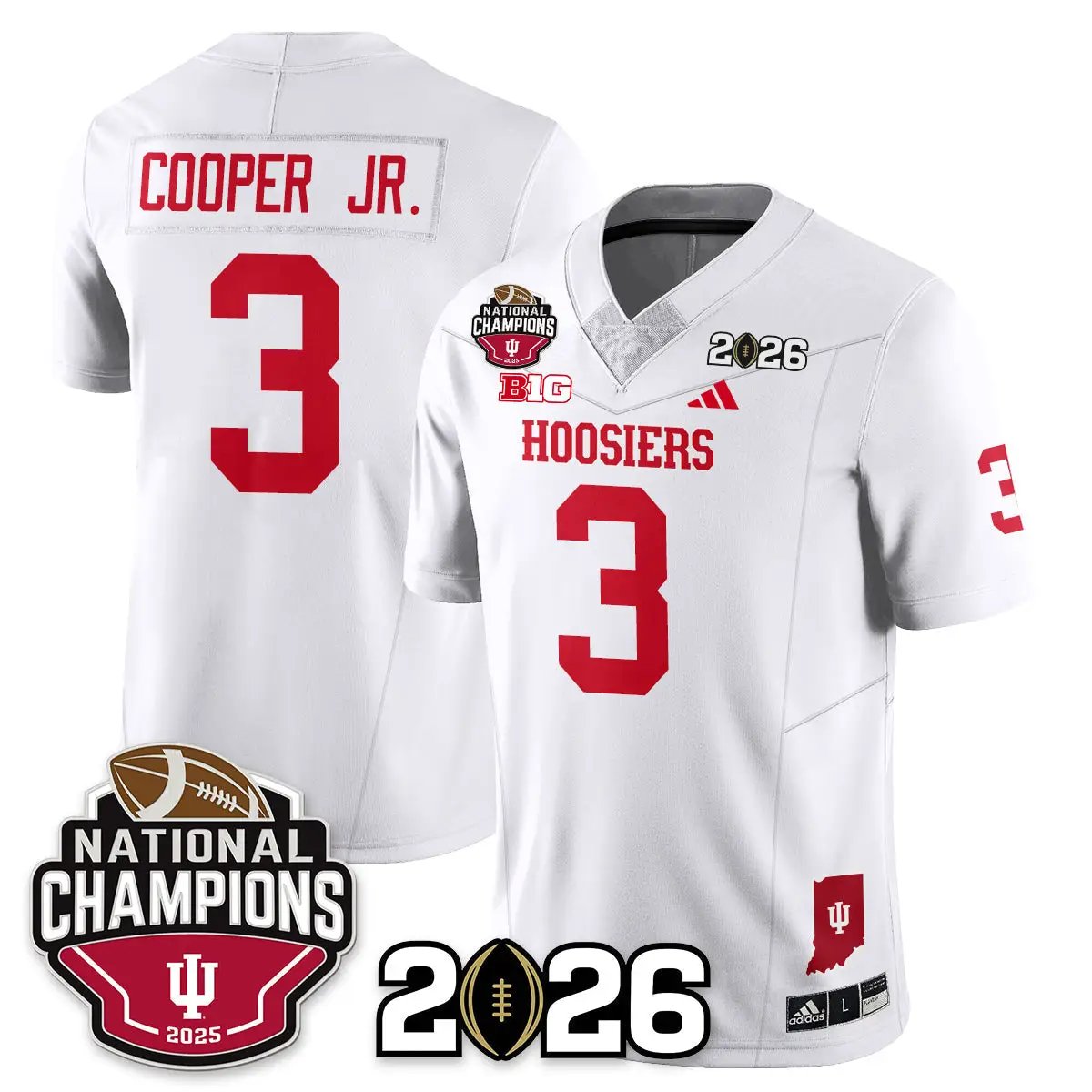 Indiana Hoosiers Vapor Limited Football Jersey V3 - 2025 National Champions by Bigdasport