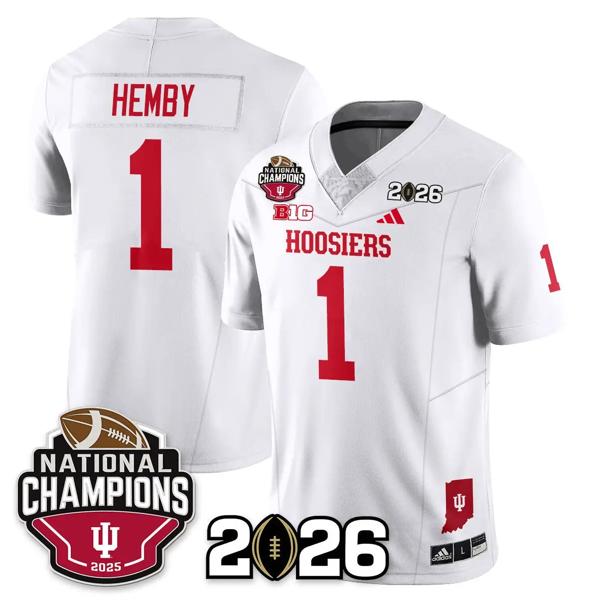 Indiana Hoosiers Vapor Limited Football Jersey V3 - 2025 National Champions by Bigdasport