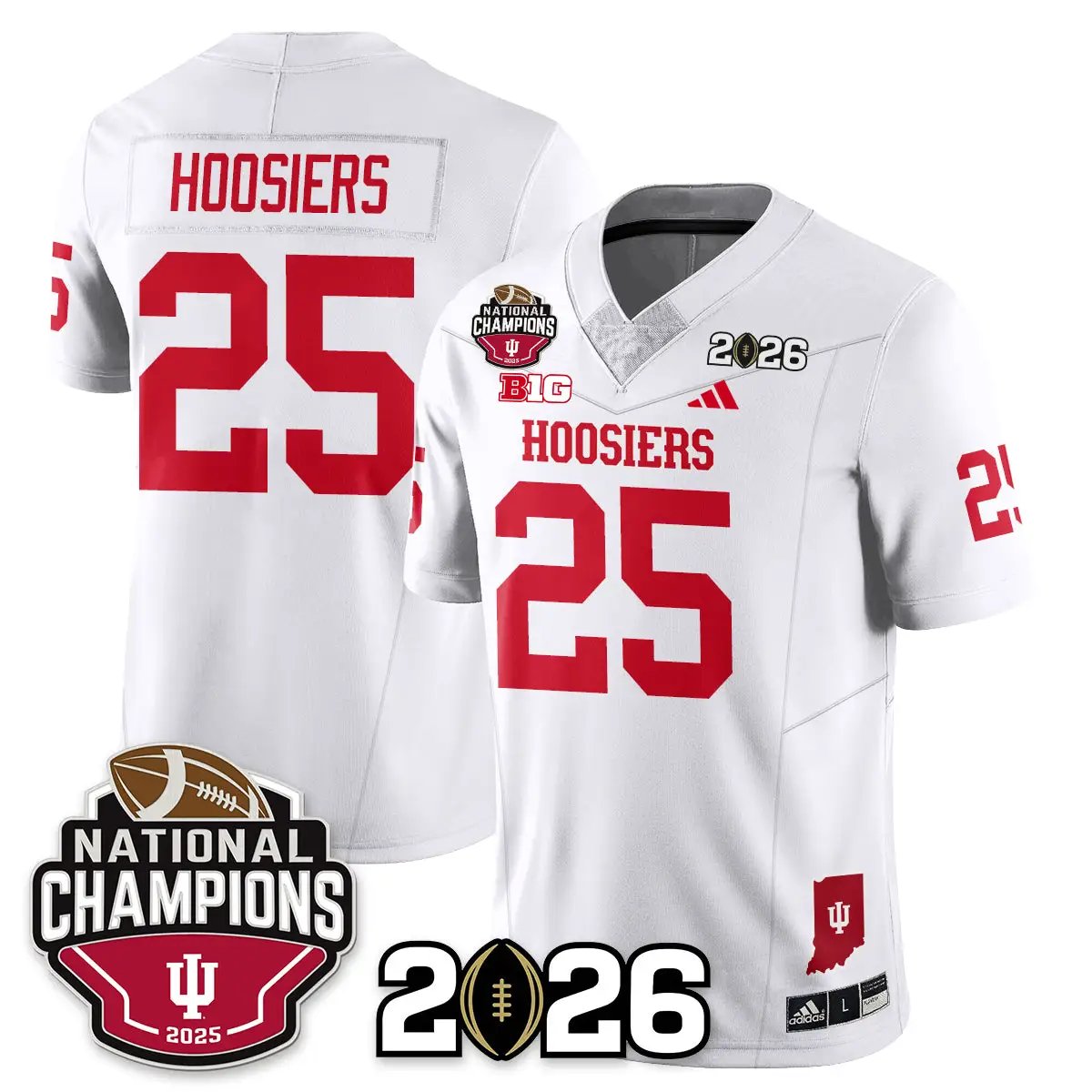 Indiana Hoosiers Vapor Limited Football Jersey V3 - 2025 National Champions by Bigdasport