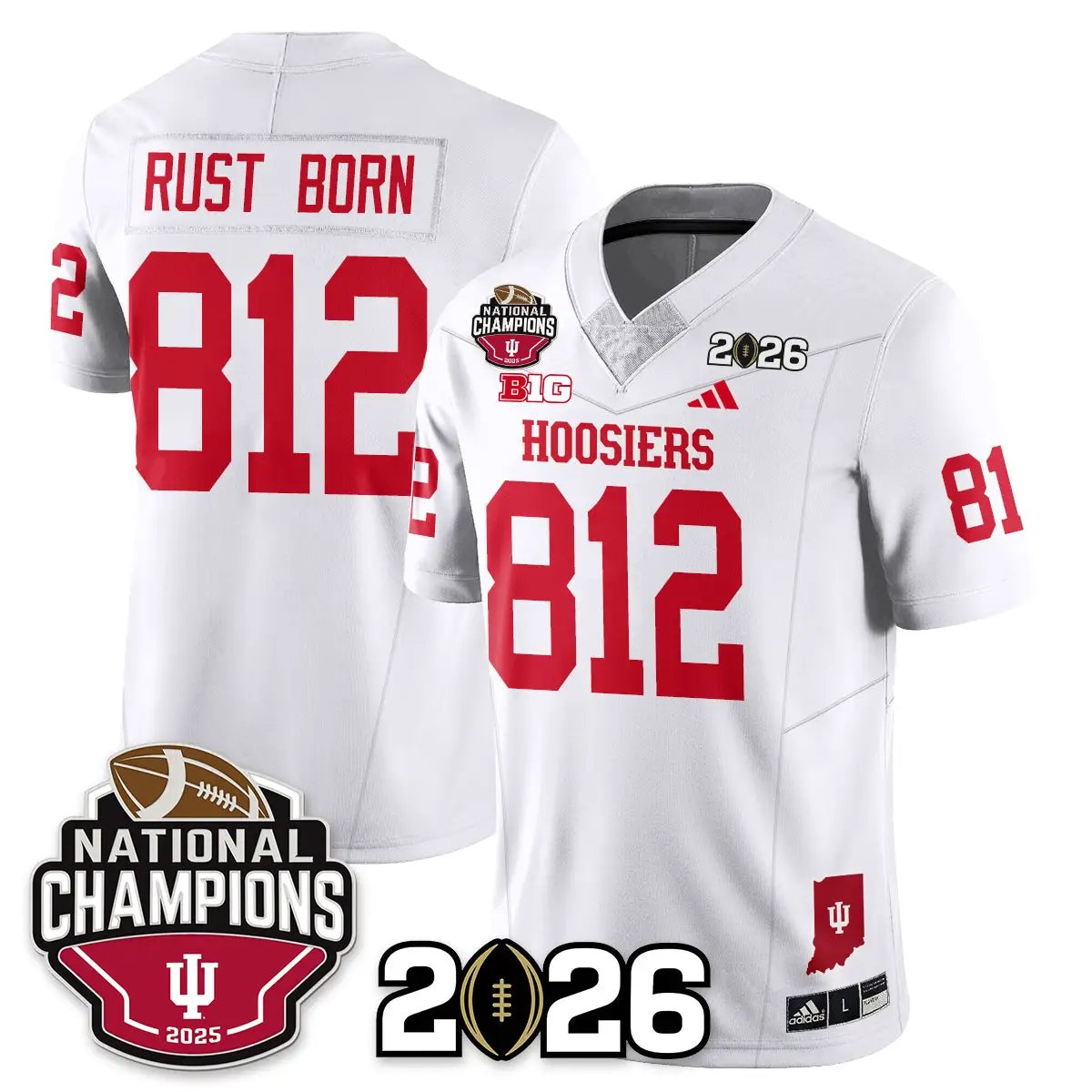 Indiana Hoosiers Vapor Limited Football Jersey V3 - 2025 National Champions by Bigdasport