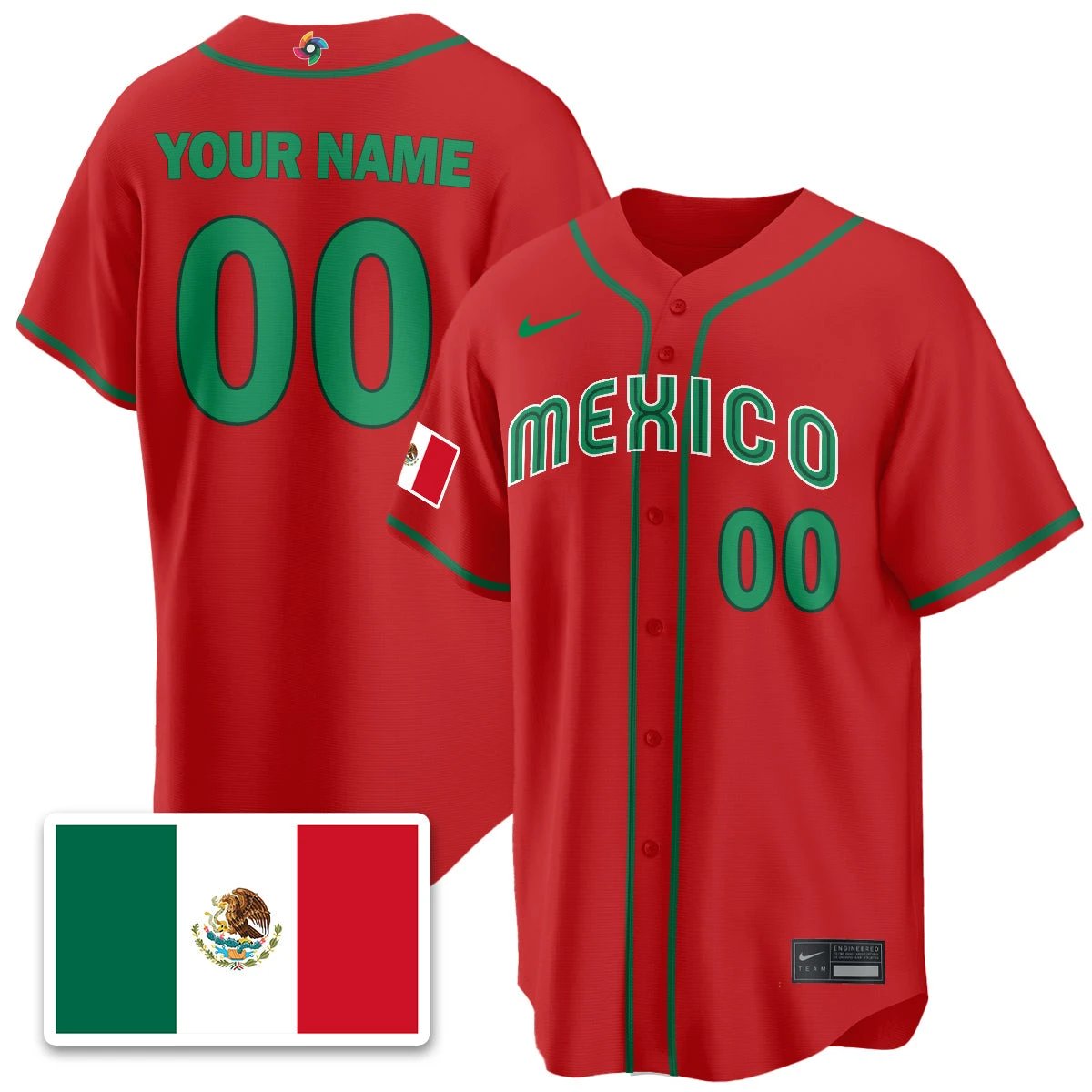 Mexico Baseball 2026 World Baseball Classic Limited Custom Jersey - All Stitched by Digigearus