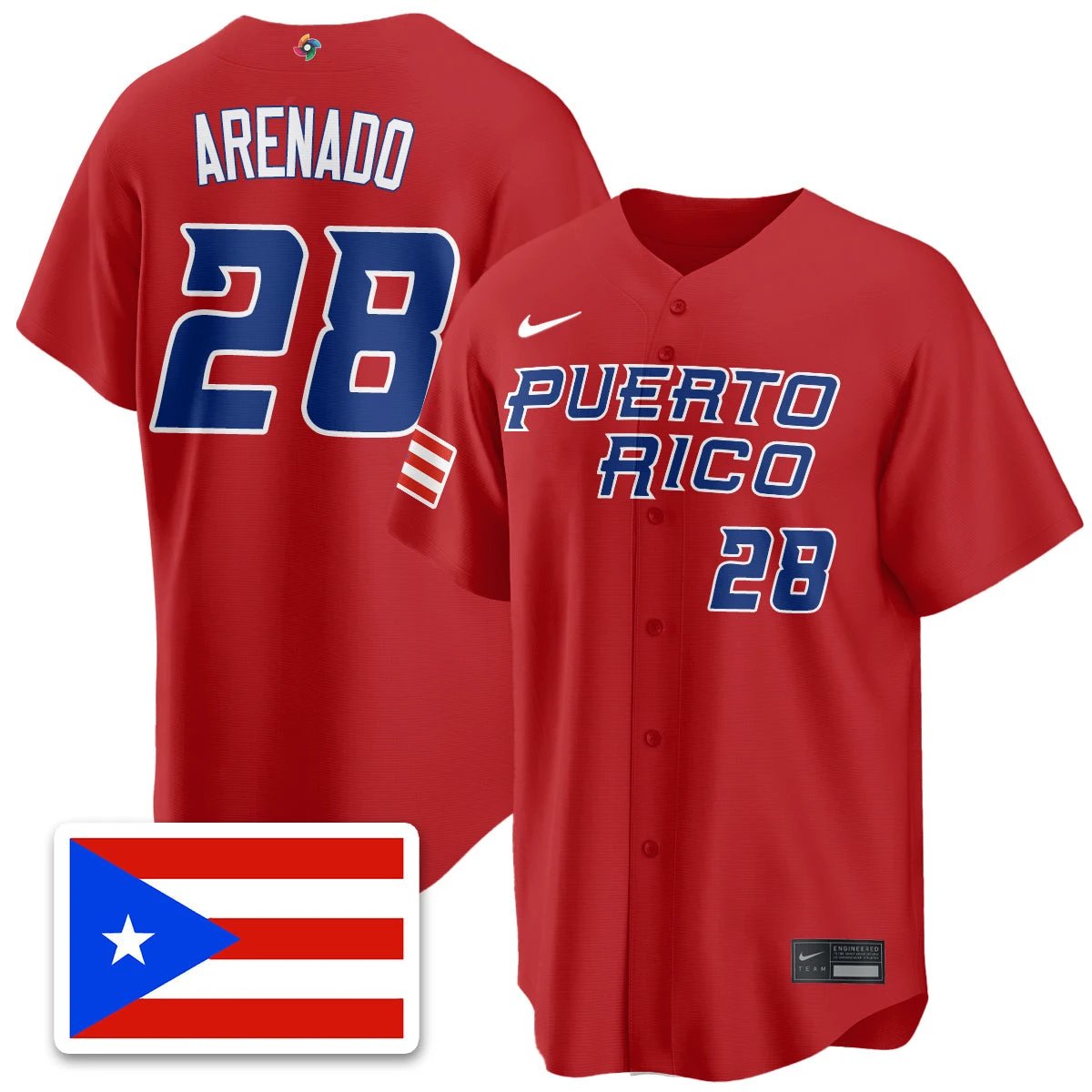 Puerto Rico Baseball 2026 World Baseball Classic Limited Jersey - All Stitched by Puerto Rico