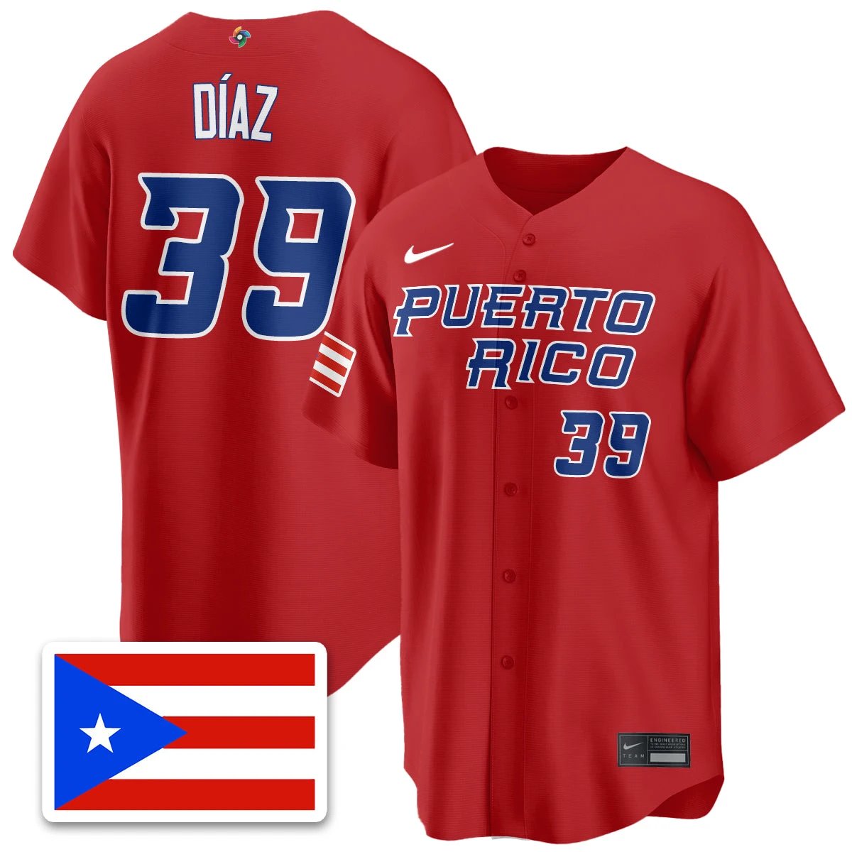 Puerto Rico Baseball 2026 World Baseball Classic Limited Jersey - All Stitched by Puerto Rico