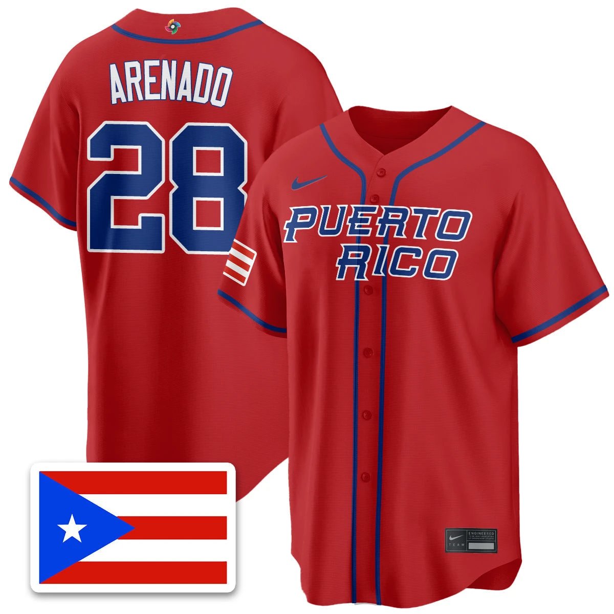 Puerto Rico Baseball 2026 World Baseball Classic Limited Jersey - All Stitched by Puerto Rico