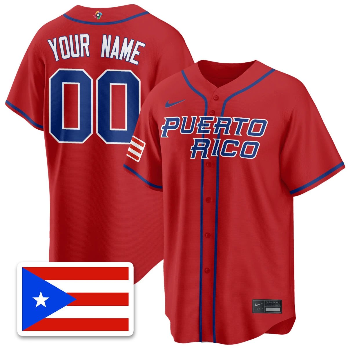 Puerto Rico Baseball 2026 World Baseball Classic Limited Jersey - All Stitched by Puerto Rico