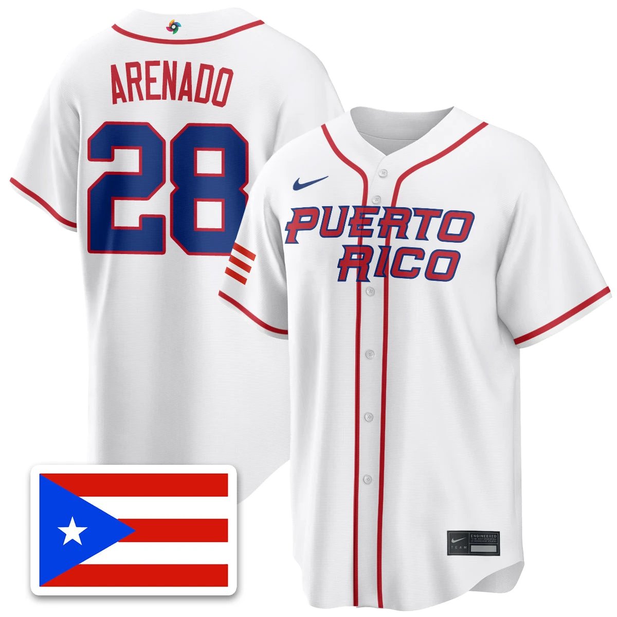 Puerto Rico Baseball 2026 World Baseball Classic Limited Jersey - All Stitched by Puerto Rico