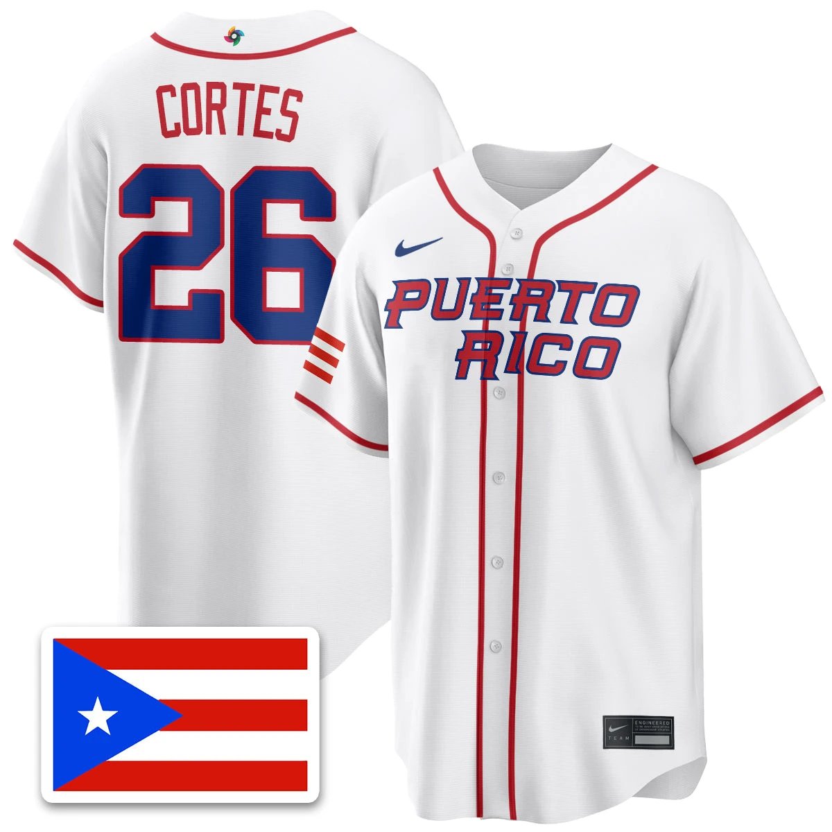 Puerto Rico Baseball 2026 World Baseball Classic Limited Jersey - All Stitched by Puerto Rico