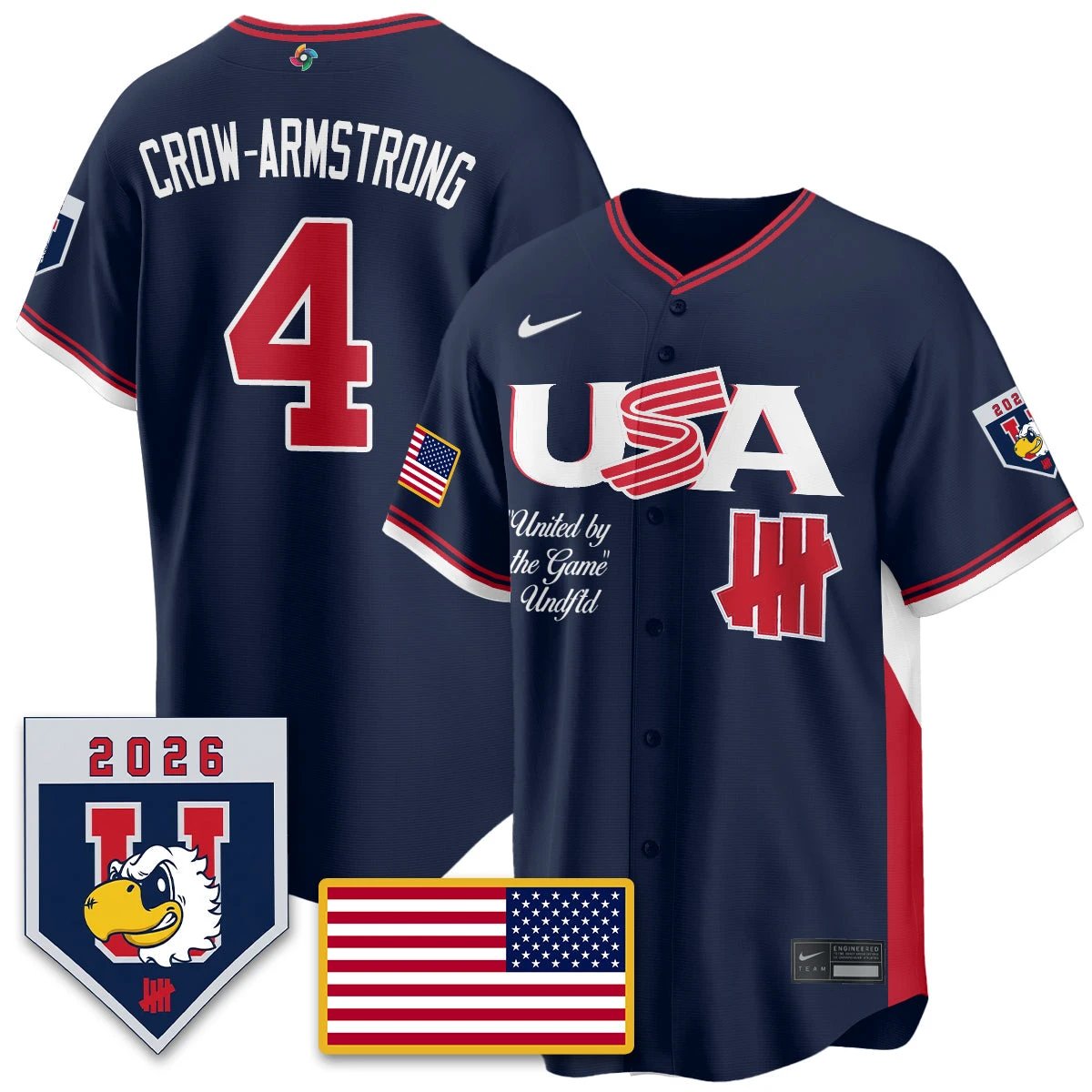 USA Baseball x Undefeated 2026 World Baseball Classic Limited Jersey - All Stitched by Hotgearco
