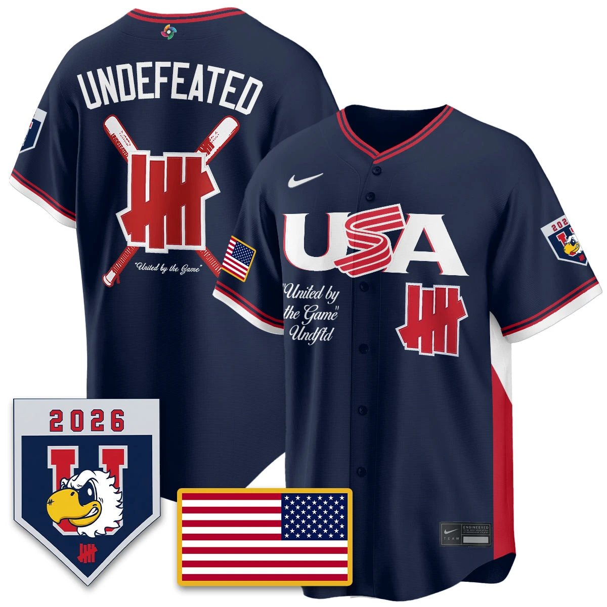 USA Baseball x Undefeated 2026 World Baseball Classic Limited Jersey - All Stitched by Hotgearco