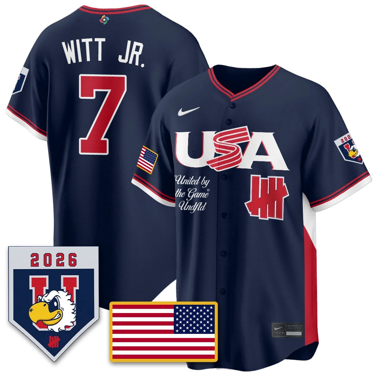 USA Baseball x Undefeated 2026 World Baseball Classic Limited Jersey - All Stitched by Hotgearco