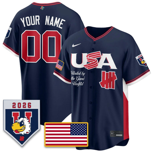 Custom USA Baseball x Undefeated 2026 World Baseball Classic Limited Jersey - All Stitched by Hotgearco