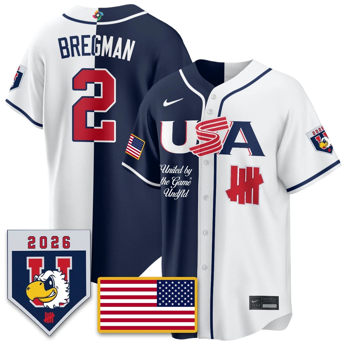 USA Baseball x Undefeated 2026 World Baseball Classic Limited Jersey - All Stitched by Hotgearco