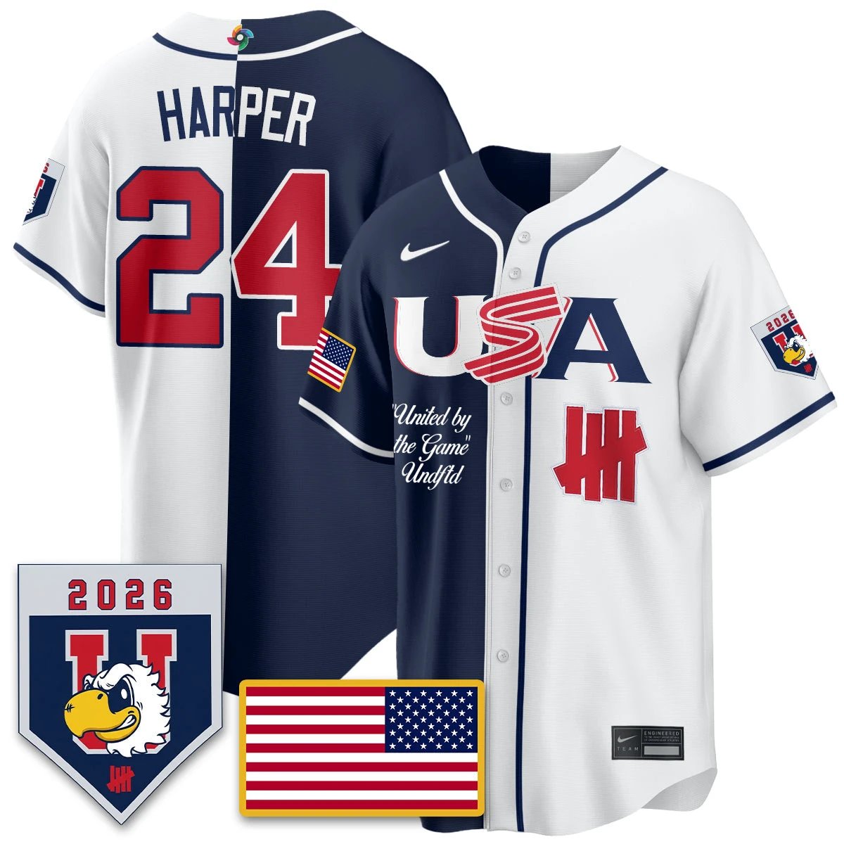 USA Baseball x Undefeated 2026 World Baseball Classic Limited Jersey - All Stitched by Hotgearco