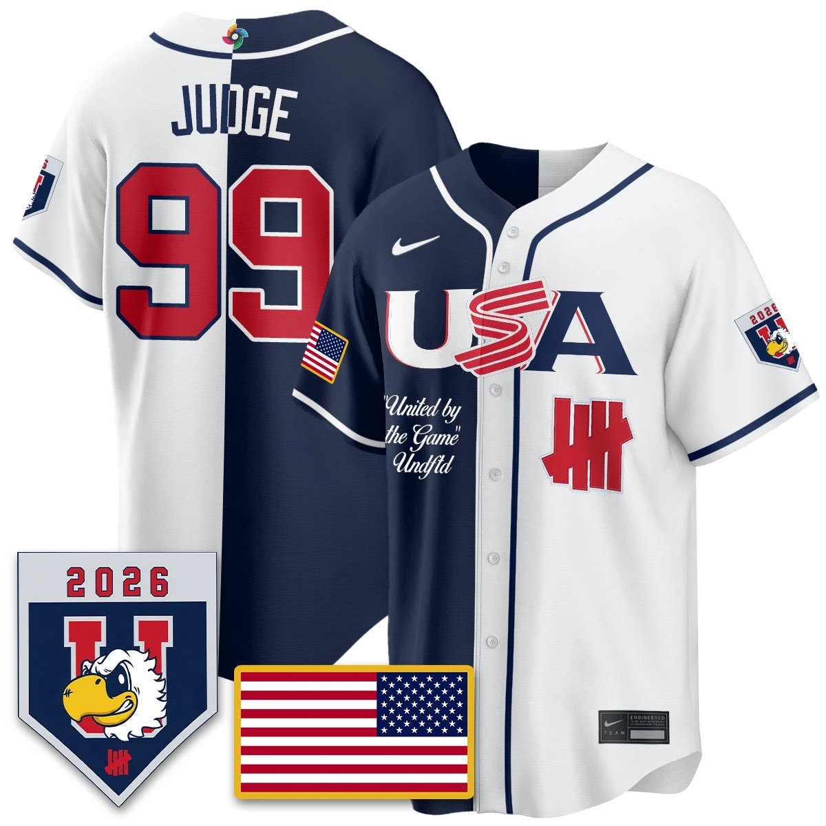 USA Baseball x Undefeated 2026 World Baseball Classic Limited Jersey - All Stitched by Hotgearco