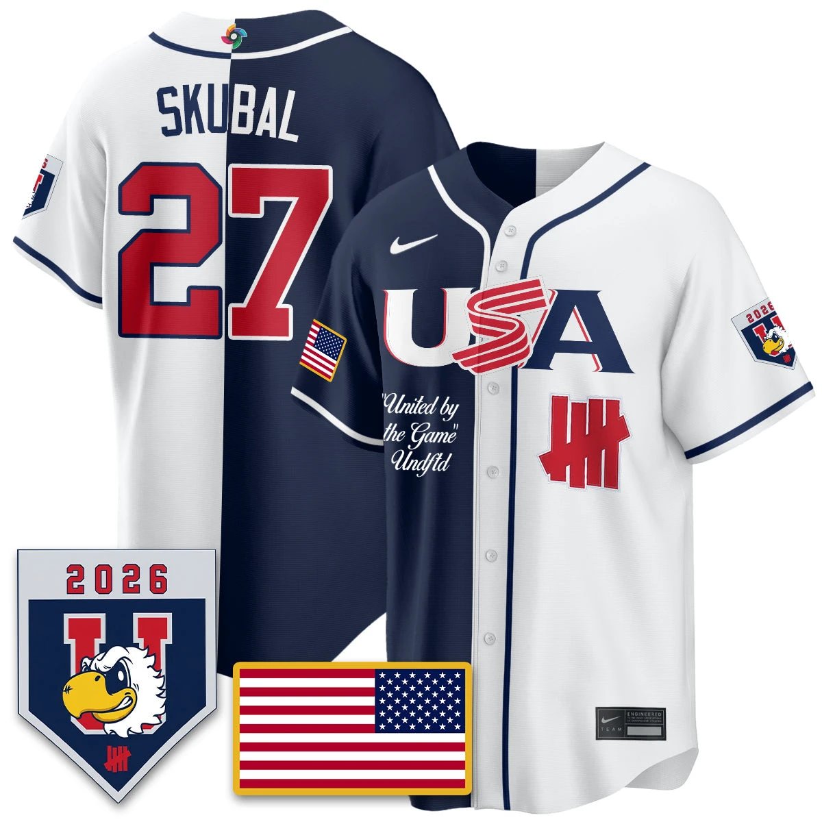 USA Baseball x Undefeated 2026 World Baseball Classic Limited Jersey - All Stitched by Hotgearco