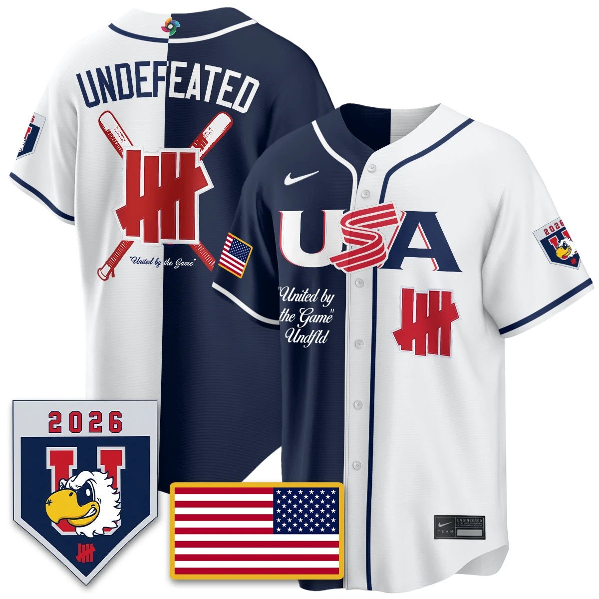 USA Baseball x Undefeated 2026 World Baseball Classic Limited Jersey - All Stitched by Hotgearco