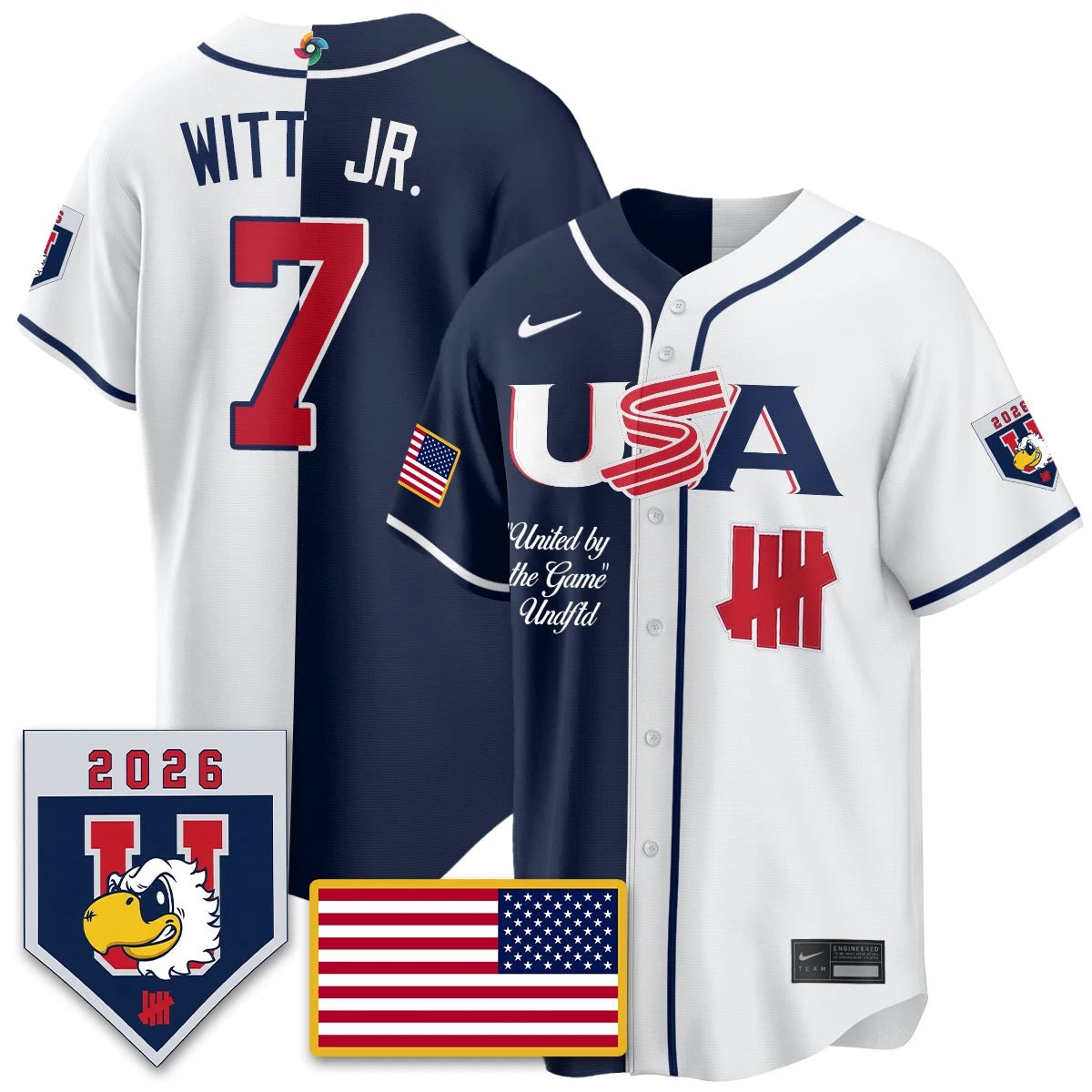 USA Baseball x Undefeated 2026 World Baseball Classic Limited Jersey - All Stitched by Hotgearco