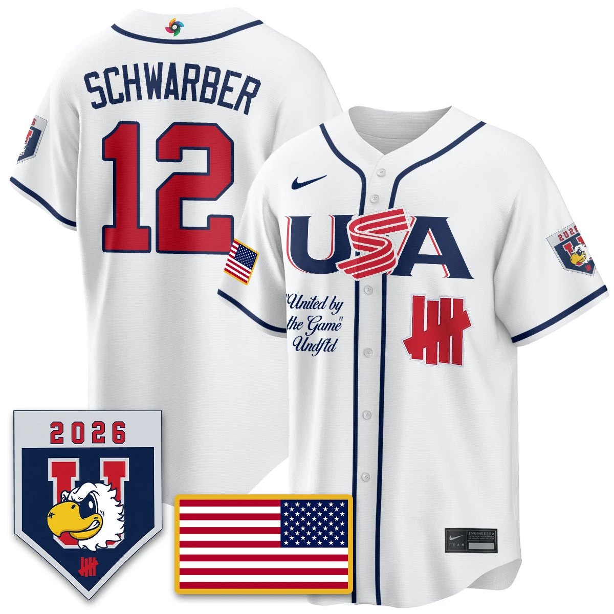 USA Baseball x Undefeated 2026 World Baseball Classic Limited Jersey - All Stitched by Hotgearco
