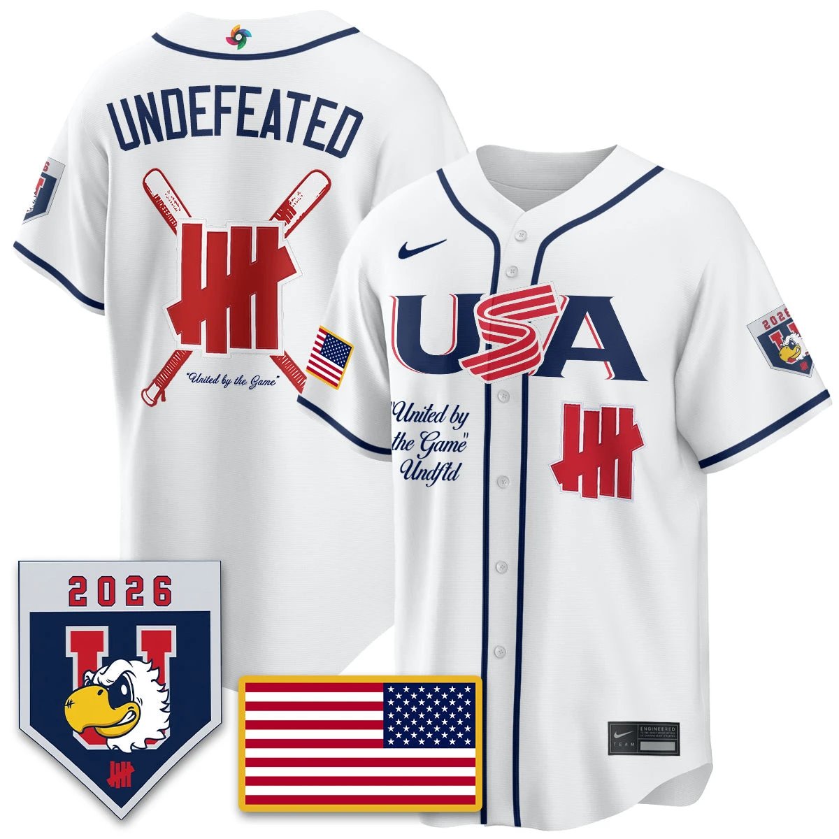 USA Baseball x Undefeated 2026 World Baseball Classic Limited Jersey - All Stitched by Hotgearco