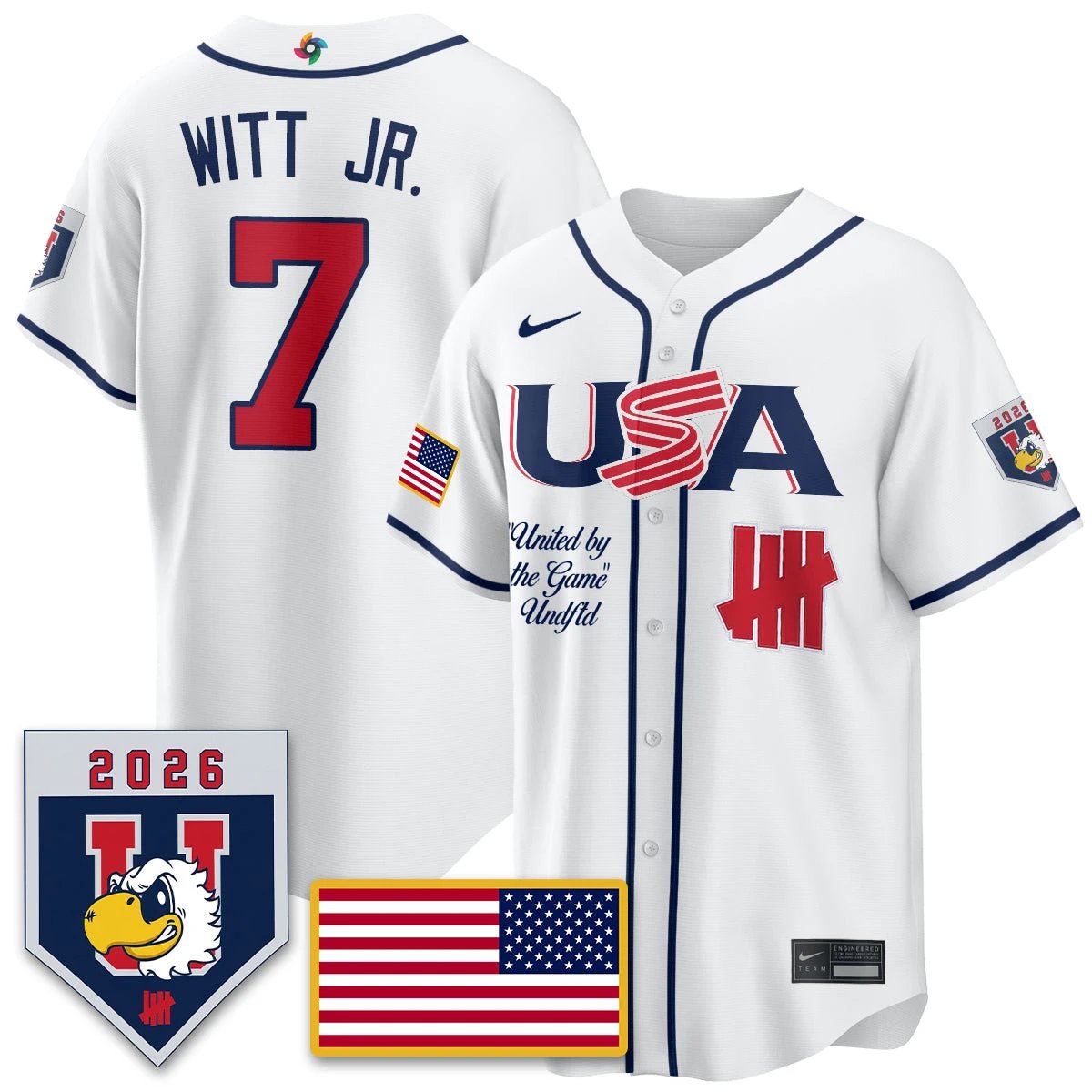 USA Baseball x Undefeated 2026 World Baseball Classic Limited Jersey - All Stitched by Hotgearco