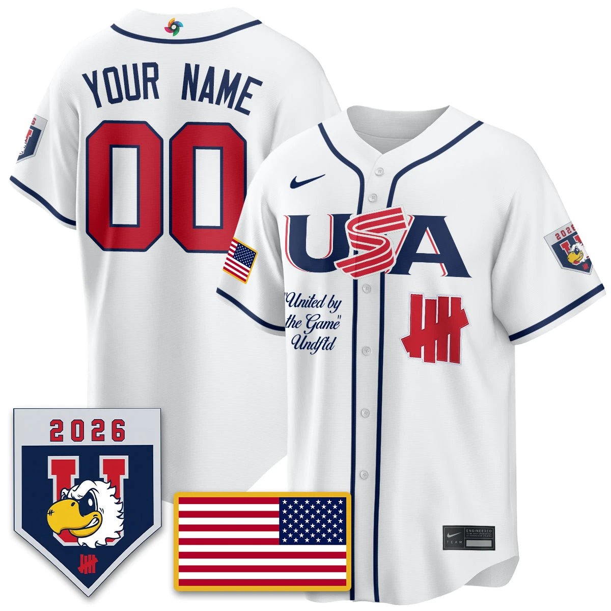 USA Baseball x Undefeated 2026 World Baseball Classic Limited Jersey - All Stitched by Hotgearco