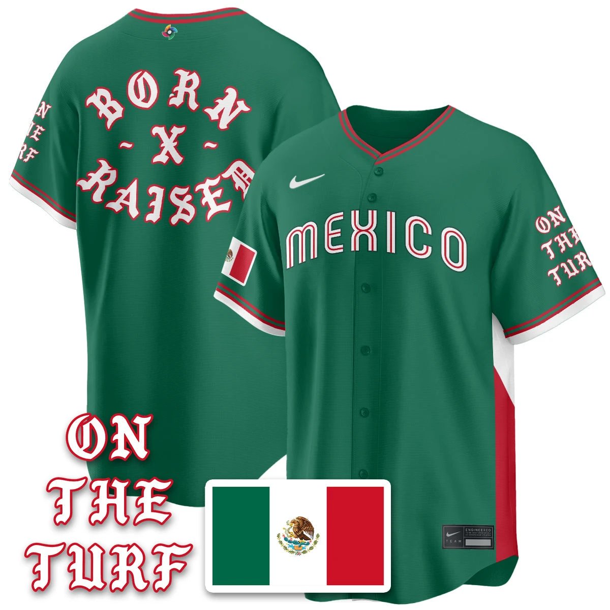Mexico Baseball x Born x Raised 2026 World Baseball Classic Limited Jersey - All Stitched by Hotgearco