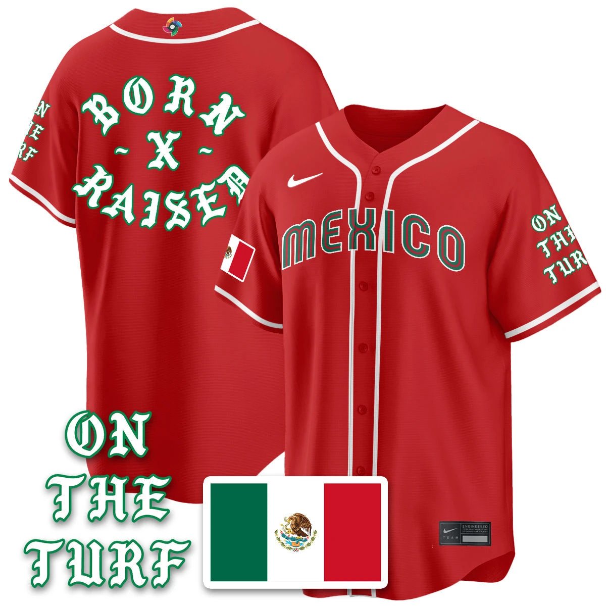 Mexico Baseball x Born x Raised 2026 World Baseball Classic Limited Jersey - All Stitched by Hotgearco