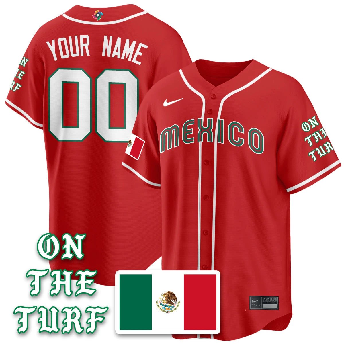 Custom Mexico Baseball x Born x Raised 2026 World Baseball Classic Limited Jersey - All Stitched by Hotgearco