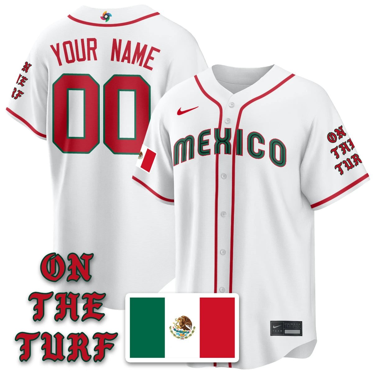 Custom Mexico Baseball x Born x Raised 2026 World Baseball Classic Limited Jersey - All Stitched by Hotgearco