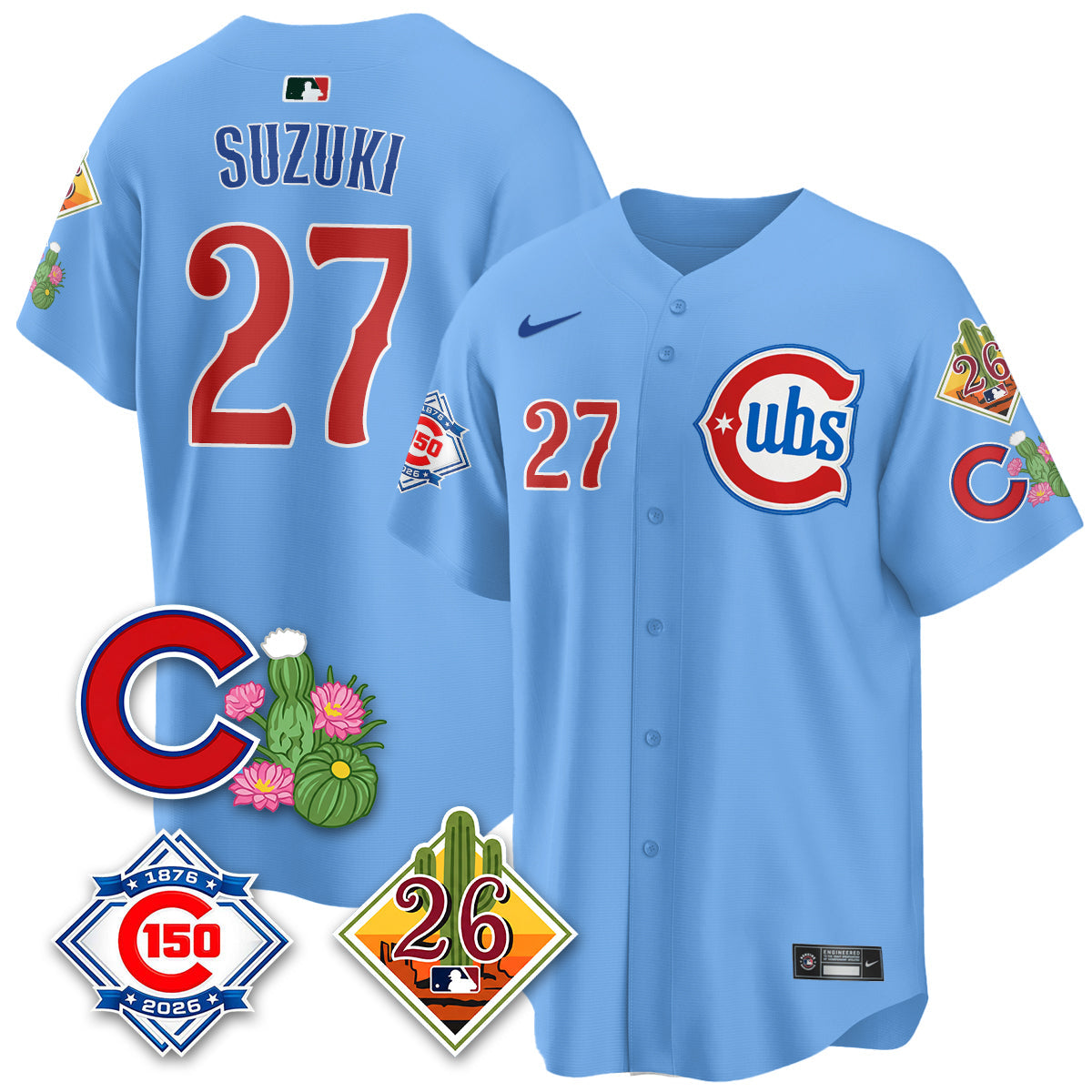 Chicago Cubs 2026 Spring Training Vapor Limited Jersey - 150th Anniversary Patch - All Stitched
