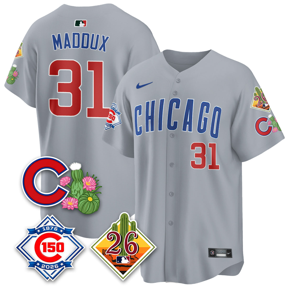 CHC 2026 Spring Training Vapor Limited Jersey - 150th Anniversary Patch - All Stitched by Chicago Cubs