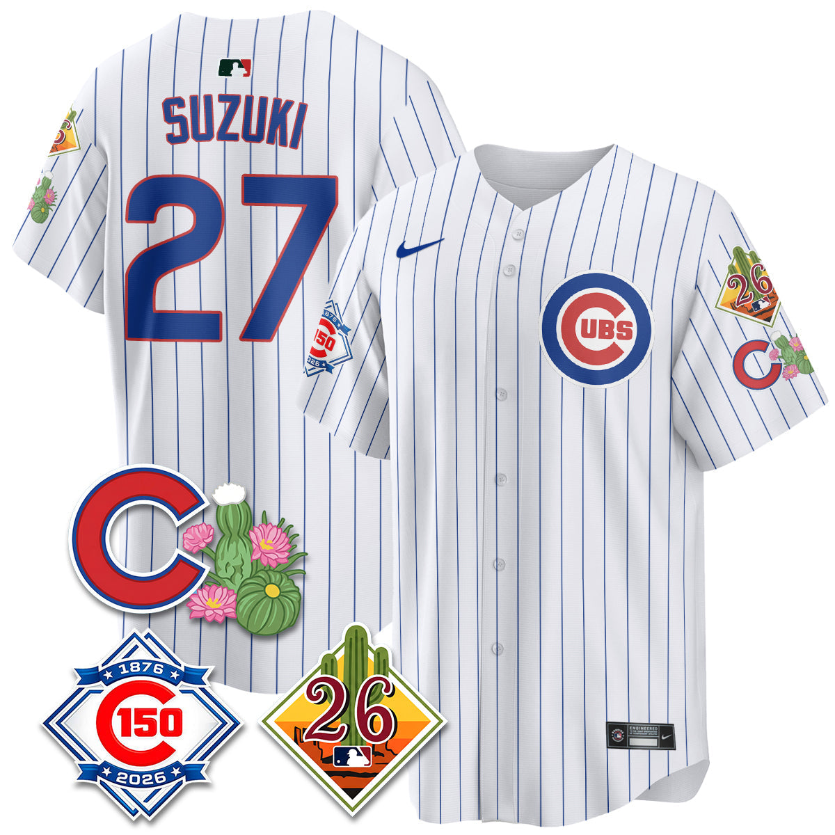CHC 2026 Spring Training Vapor Limited Jersey - 150th Anniversary Patch - All Stitched by Chicago Cubs