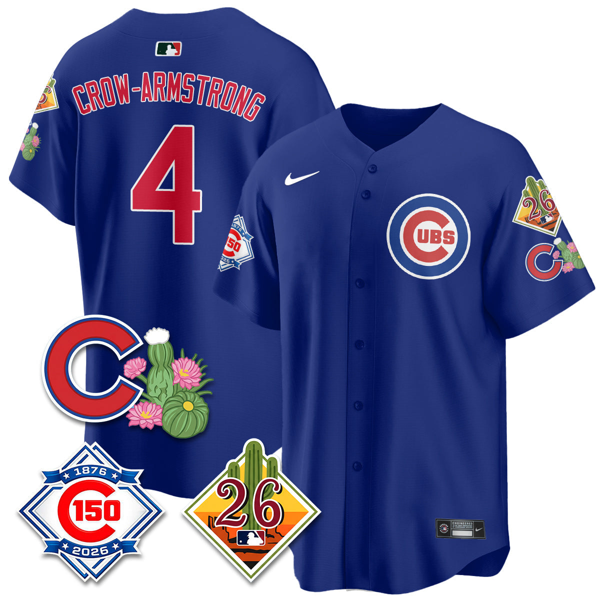 CHC 2026 Spring Training Vapor Limited Jersey - 150th Anniversary Patch - All Stitched by Chicago Cubs