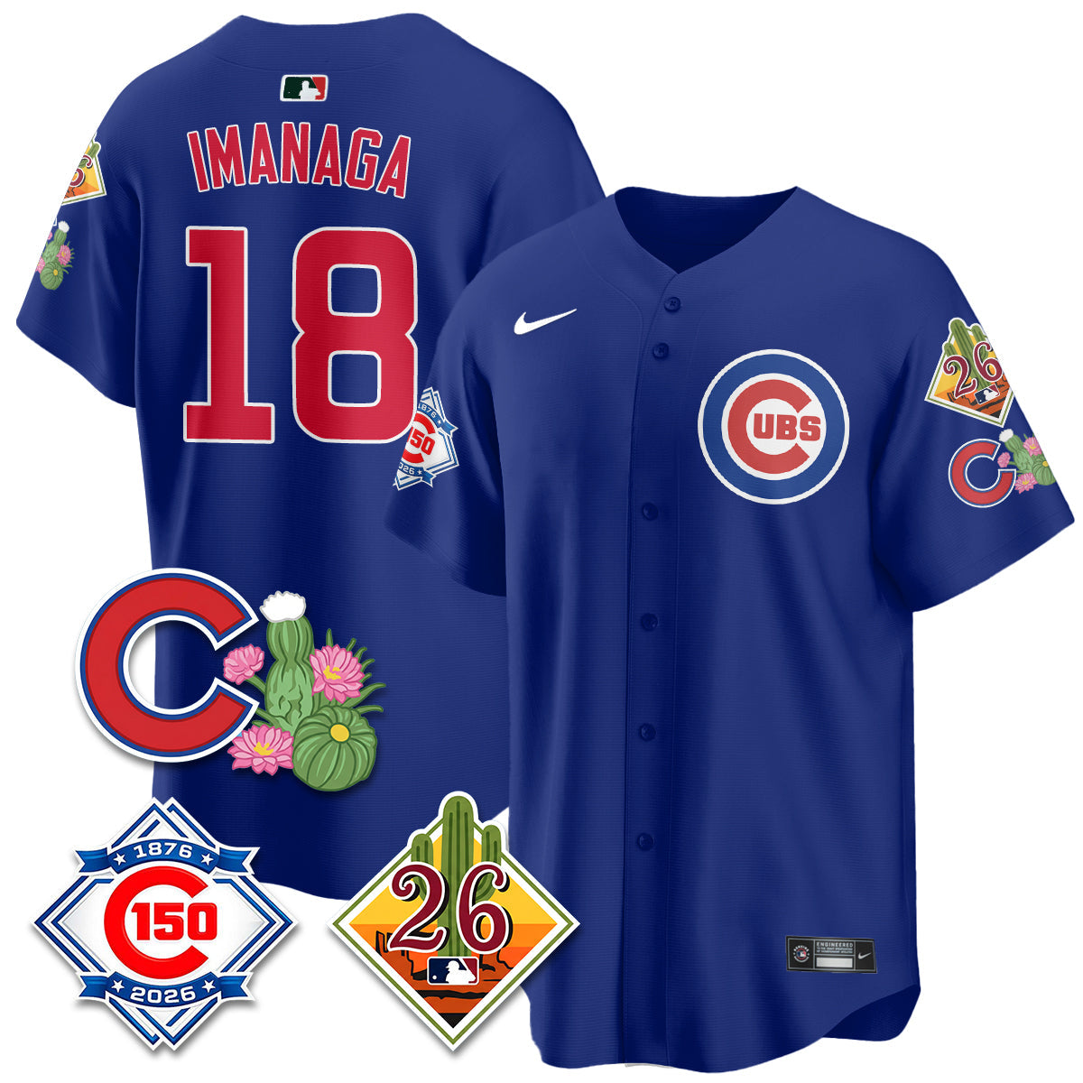 CHC 2026 Spring Training Vapor Limited Jersey - 150th Anniversary Patch - All Stitched by Chicago Cubs
