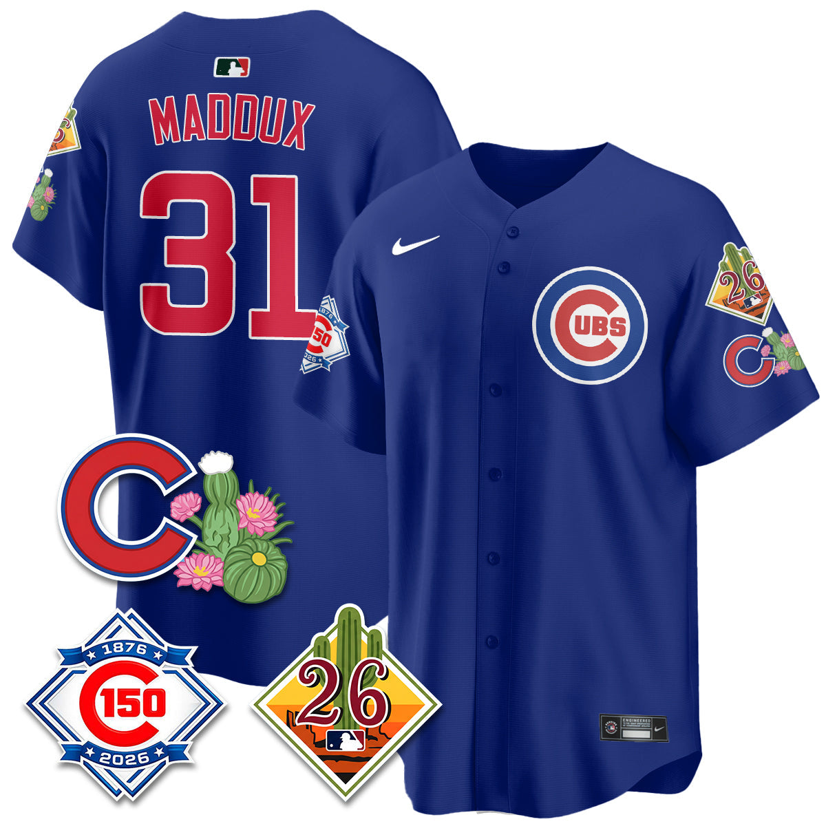 CHC 2026 Spring Training Vapor Limited Jersey - 150th Anniversary Patch - All Stitched by Chicago Cubs