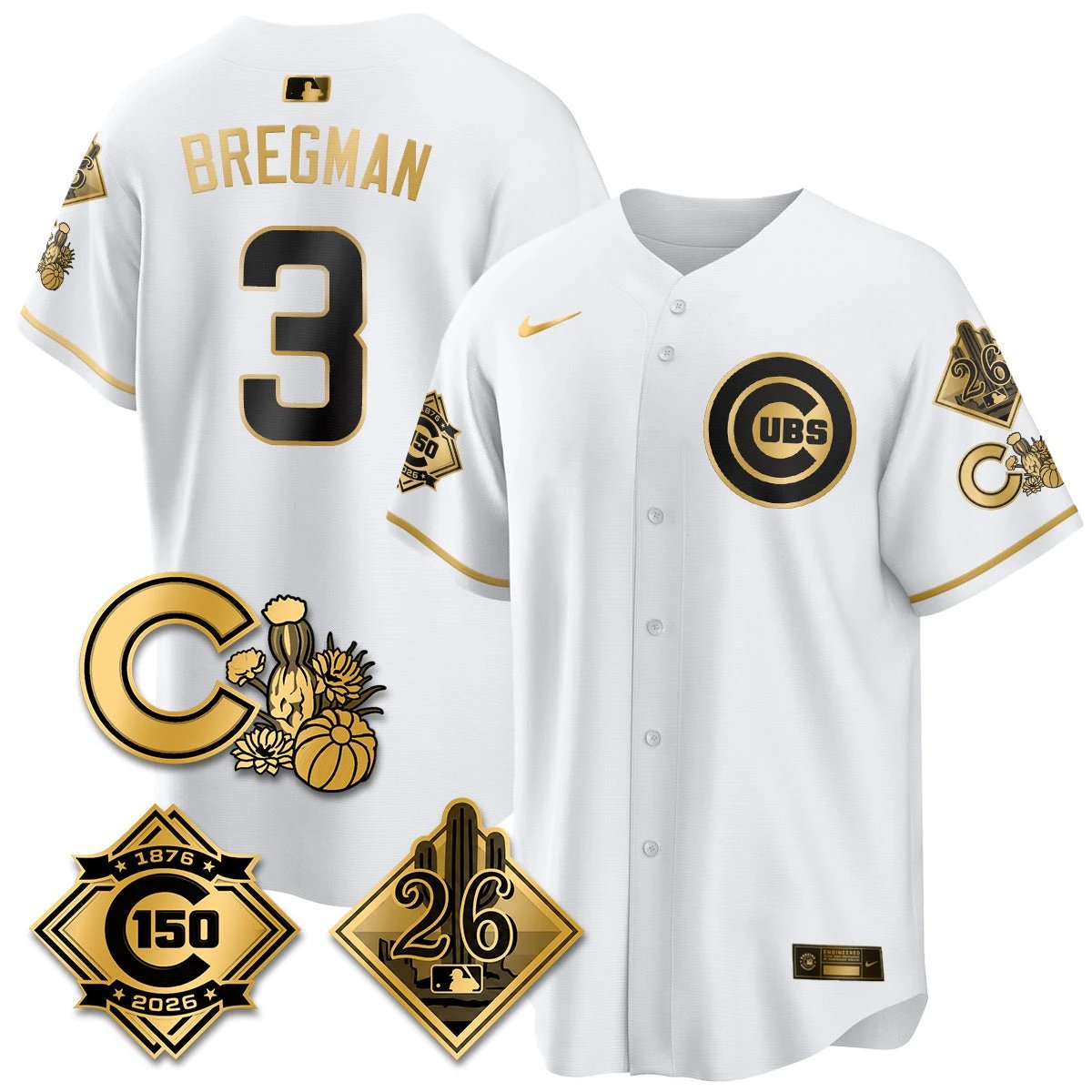 CHC 2026 Spring Training Vapor Limited Jersey - 150th Anniversary Patch - All Stitched by Chicago Cubs