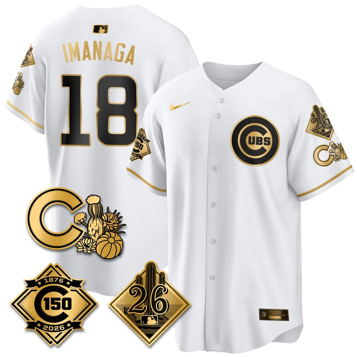 CHC 2026 Spring Training Vapor Limited Jersey - 150th Anniversary Patch - All Stitched by Chicago Cubs