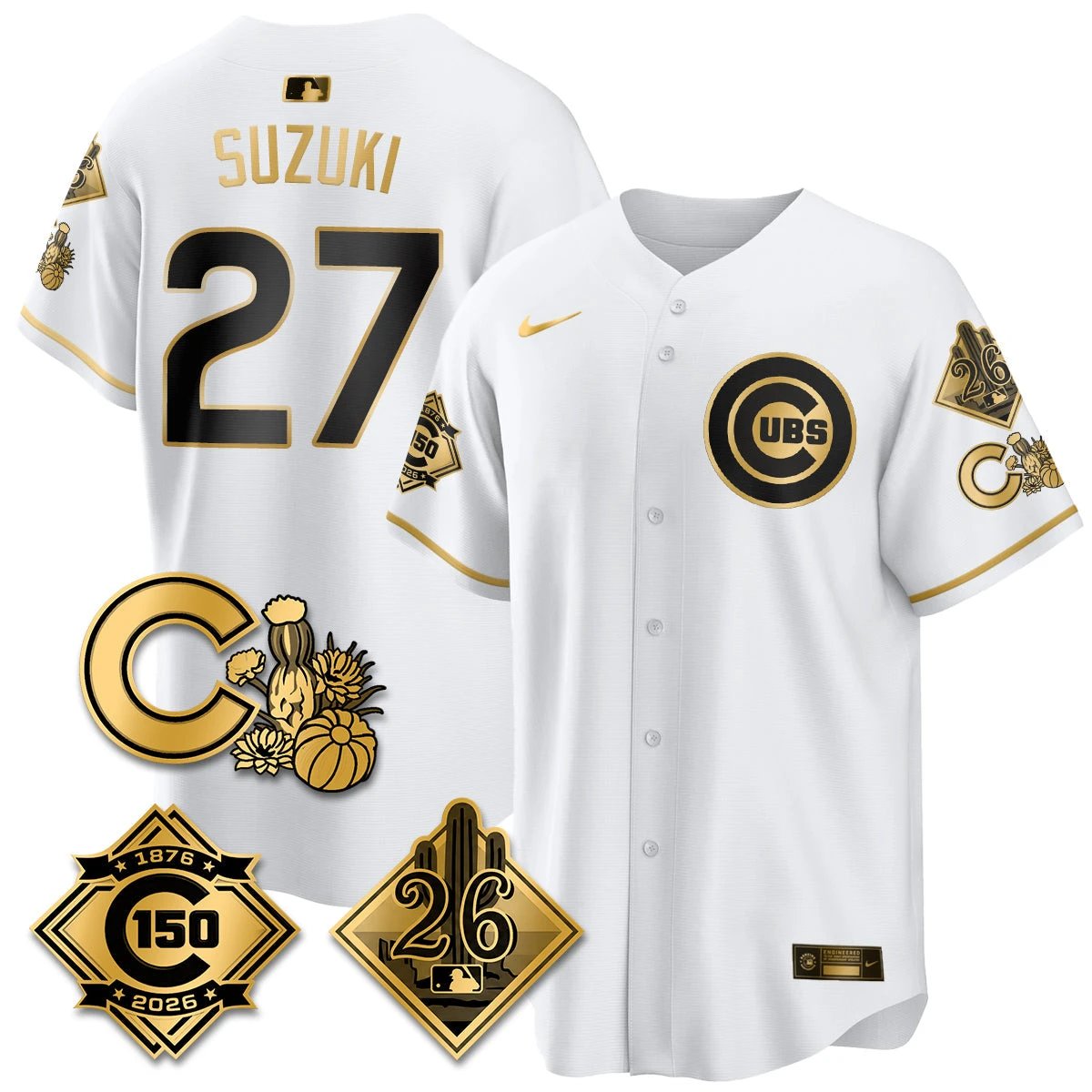 CHC 2026 Spring Training Vapor Limited Jersey - 150th Anniversary Patch - All Stitched by Chicago Cubs