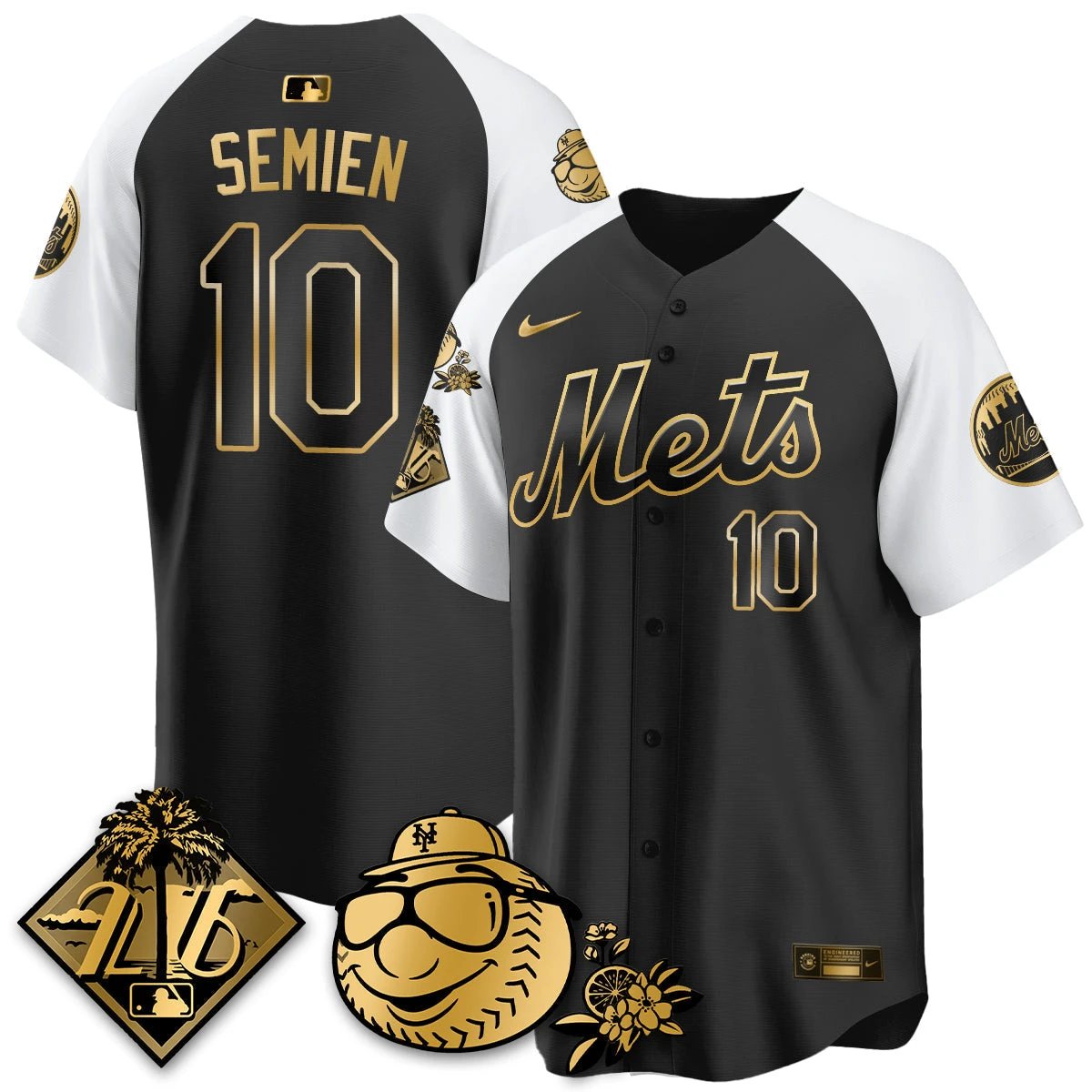 NYM 2026 Spring Training Vapor Limited Gold Jersey - All Stitched by Hotgearco