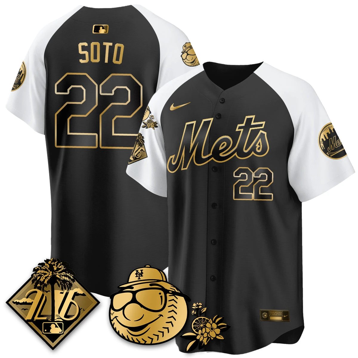 NYM 2026 Spring Training Vapor Limited Gold Jersey - All Stitched by Hotgearco