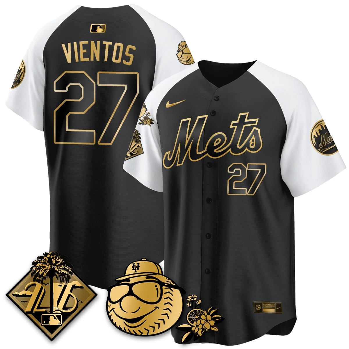 NYM 2026 Spring Training Vapor Limited Gold Jersey - All Stitched by Hotgearco