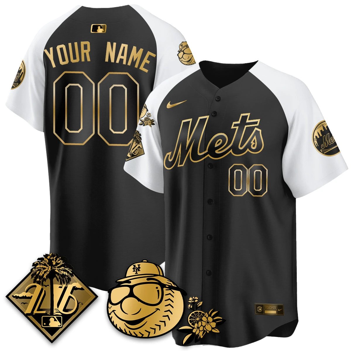 NYM 2026 Spring Training Vapor Limited Gold Jersey - All Stitched by Hotgearco