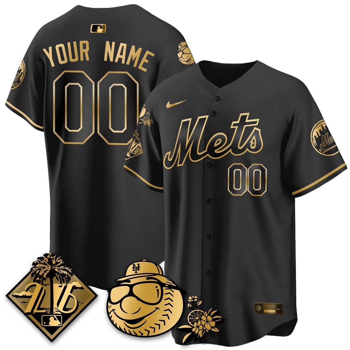 NYM 2026 Spring Training Vapor Limited Gold Jersey - All Stitched by Hotgearco