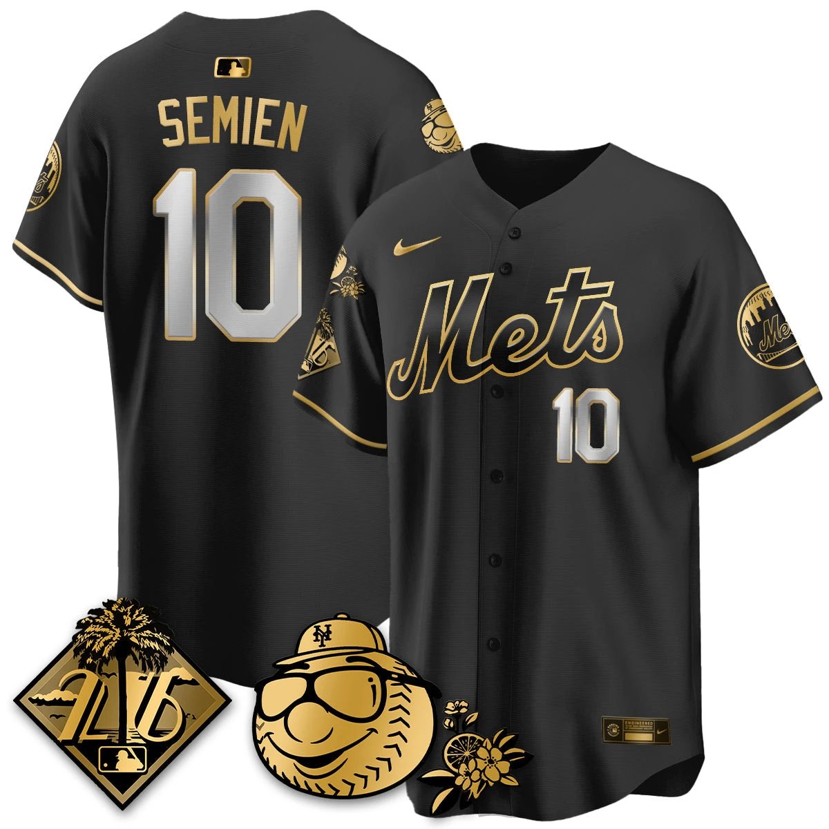 NYM 2026 Spring Training Vapor Limited Gold Jersey - All Stitched by Hotgearco